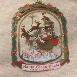 Metal North Pole, Alaska ornament